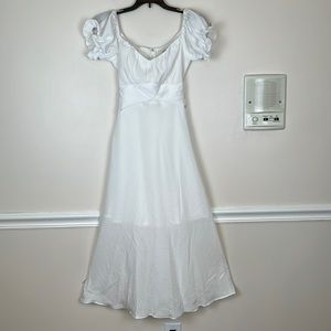 Hello Molly White Midi Slip Dress, Size XS, Bridal or Wedding events